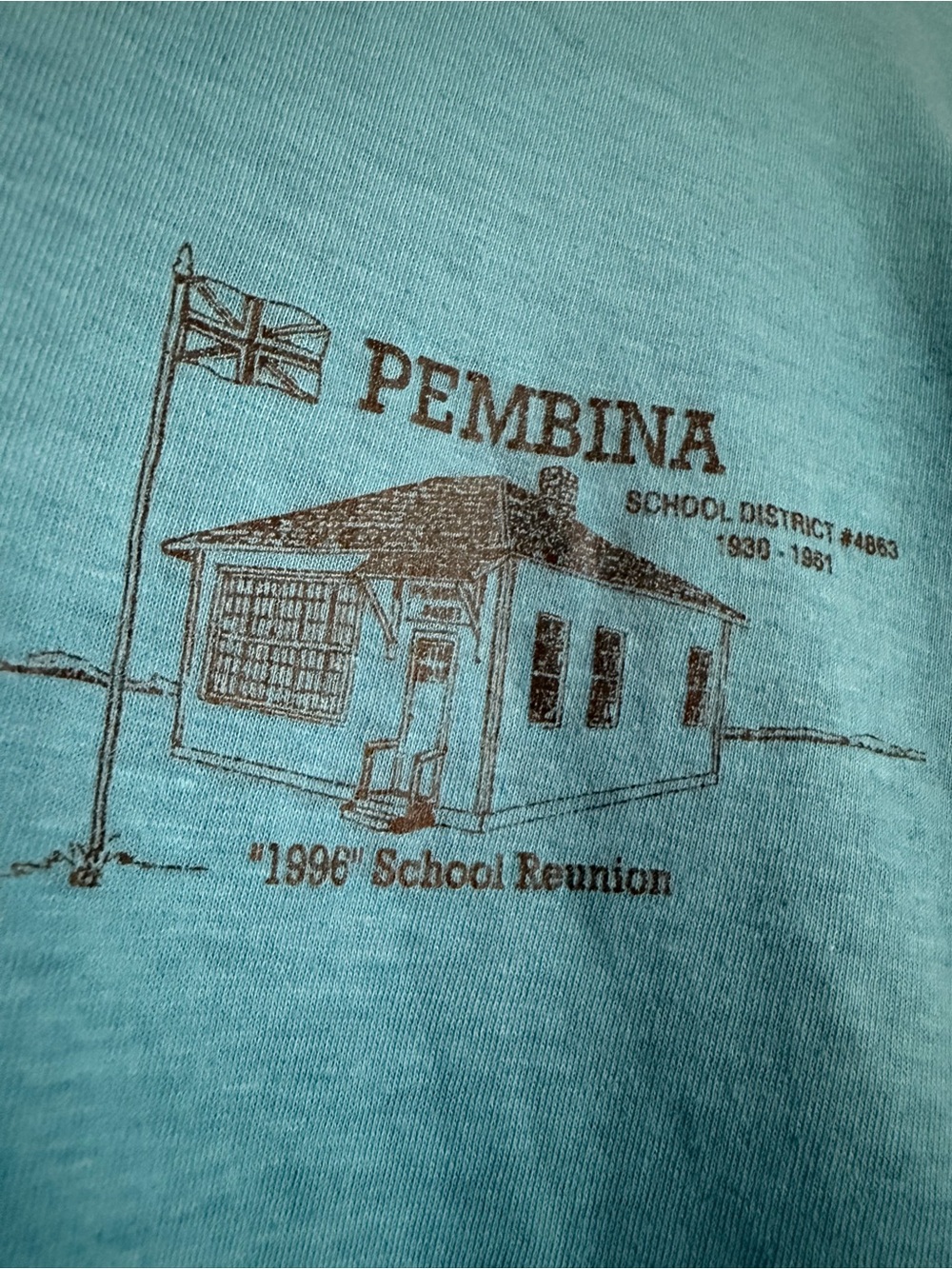Vintage Men's Blue Crewneck Short-Sleeve Graphic T-Shirt - Picture 2 of 7